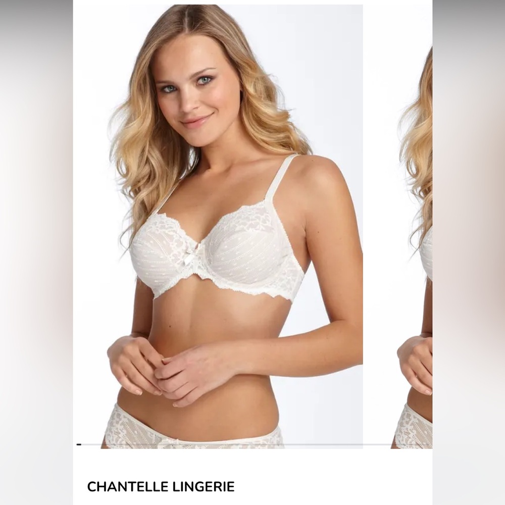 Chantelle  Rive Gauche Full Coverage Underwire Bra in Milk white lace